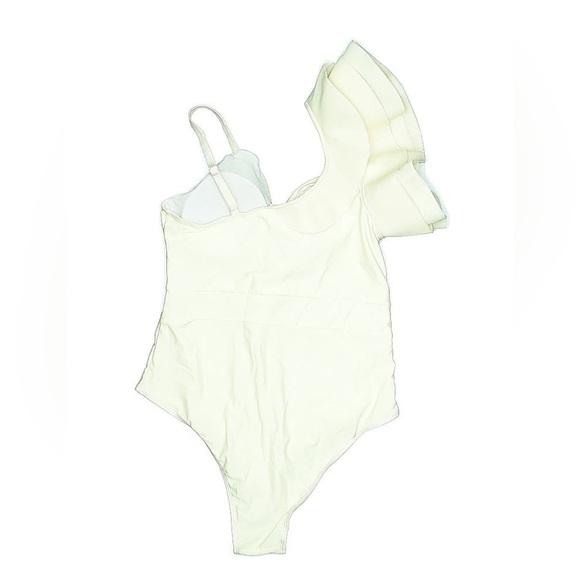 One Shoulder Ruffle One Piece Swimsuit - Picture 3 of 14